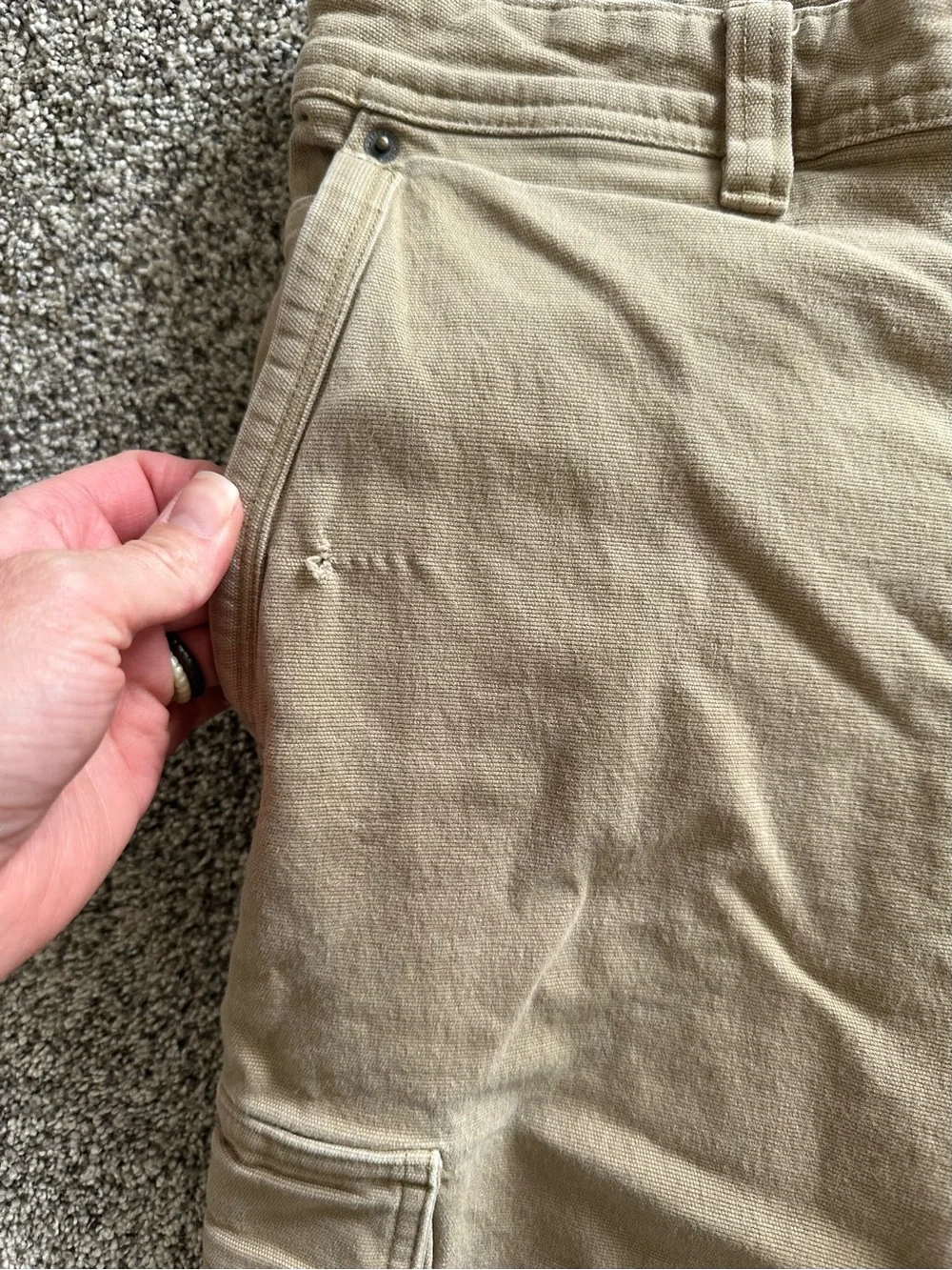 Eddie Bauer Men's Cargo Work Pants - Khaki Size 36x30